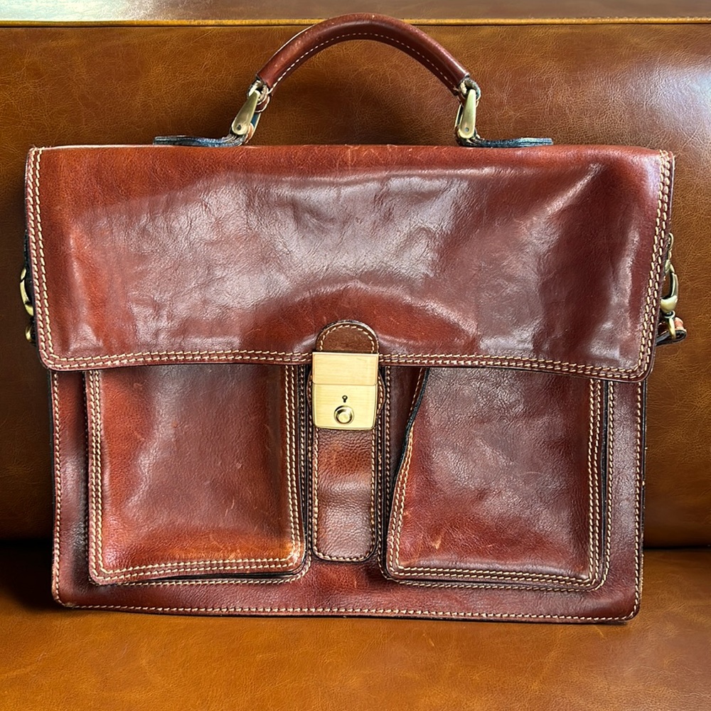 Leather Briefcase/Messenger Bag